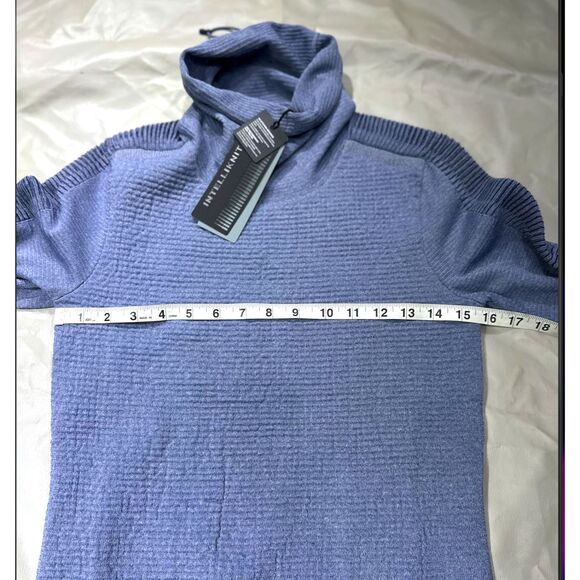Under Armour Women Small Intelliknit Funnel Neck Sweater Long sleeve Blue NEW - Picture 8 of 10